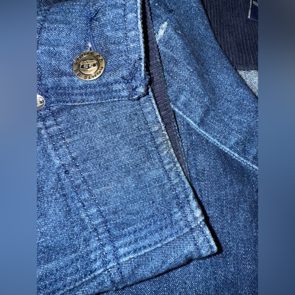 Route 66 Vintage 90s Workwear Denim Chore Coat Prison Jean Jacket Unlined Medium - Picture 6 of 10